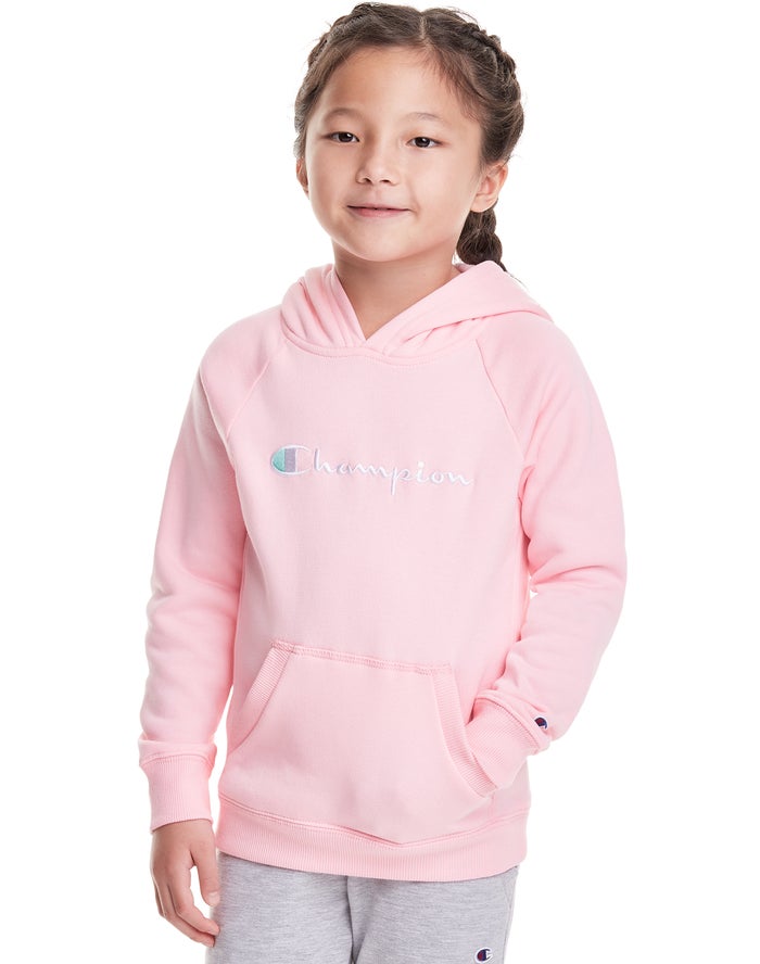 Champion Toddler Fleece Raglan Embroidered Logo Hoodie Meisjes - Roze - Belgie 0163QNIHB